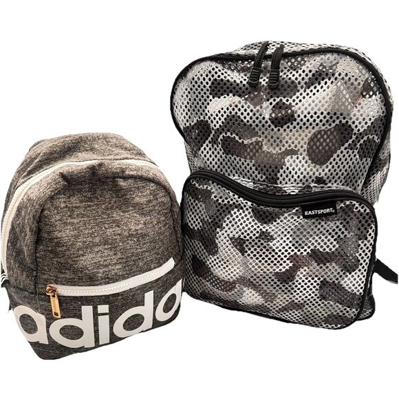 adidas Handbags - adidas and eastport lot of 2 backpacks Gray Black White